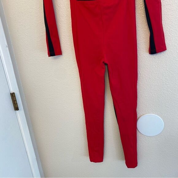 Weissman Elite Dance Costume unitard jumpsuit Black red Destinations MT11202 MC - Picture 6 of 12